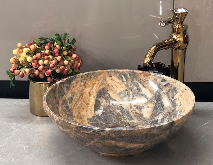 Mẫu Chậu lavabo đá tự nhiên sang trọng